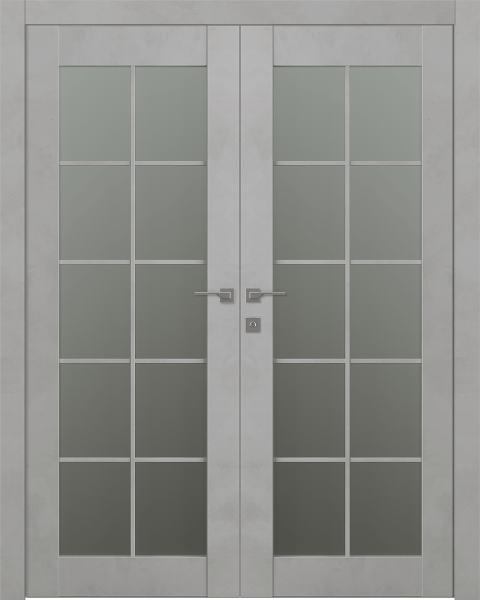 AVON 10 LITE VETRO LIGHT URBAN DOUBLE BELLDINNI MODERN INTERIOR DOOR - 1