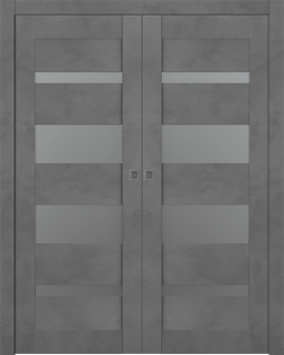 AVON 07-01 VETRO DARK URBAN DOUBLE POCKET BELLDINNI MODERN INTERIOR DOOR - 1