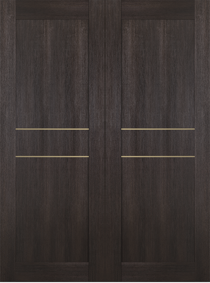 AVON 07 2HN GOLD VERALINGA OAK DOUBLE INVISIBLE METAL FRAME BELLDINNI MODERN INTERIOR DOOR - 2