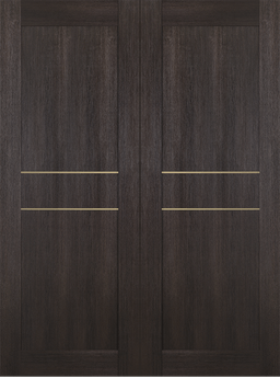 AVON 07 2HN GOLD VERALINGA OAK DOUBLE INVISIBLE METAL FRAME BELLDINNI MODERN INTERIOR DOOR - 2