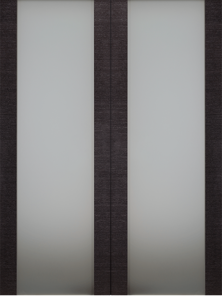 AVANTI 202 VETRO BLACK APRICOT DOUBLE BARN BELLDINNI MODERN INTERIOR DOOR - 2