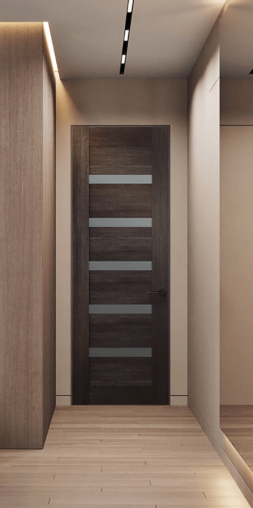 AVON 07-04 VETRO VERALINGA OAK INVISIBLE METAL FRAME BELLDINNI MODERN INTERIOR DOOR - 2