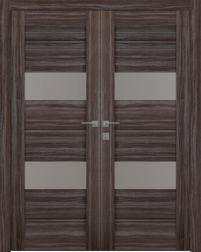 VITA VETRO GRAY OAK DOUBLE BELLDINNI MODERN INTERIOR DOOR - 1