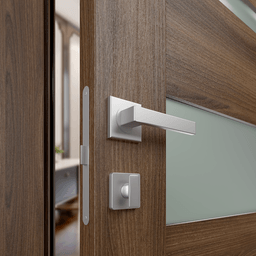 AVON 07-03 VETRO PECAN NUTWOOD DOUBLE INVISIBLE METAL FRAME BELLDINNI MODERN INTERIOR DOOR - 3