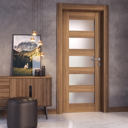 AVON 07-07 VETRO PECAN NUTWOOD POCKET DOORS BELLDINNI MODERN INTERIOR DOOR - 2