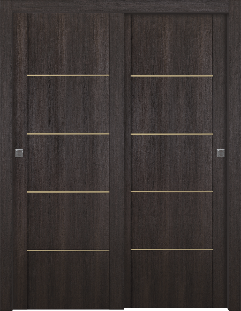 AVON 01 4H GOLD VERALINGA OAK BYPASS DOORS BELLDINNI MODERN INTERIOR DOOR - 1