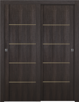 AVON 01 4H GOLD VERALINGA OAK BYPASS DOORS BELLDINNI MODERN INTERIOR DOOR - 1