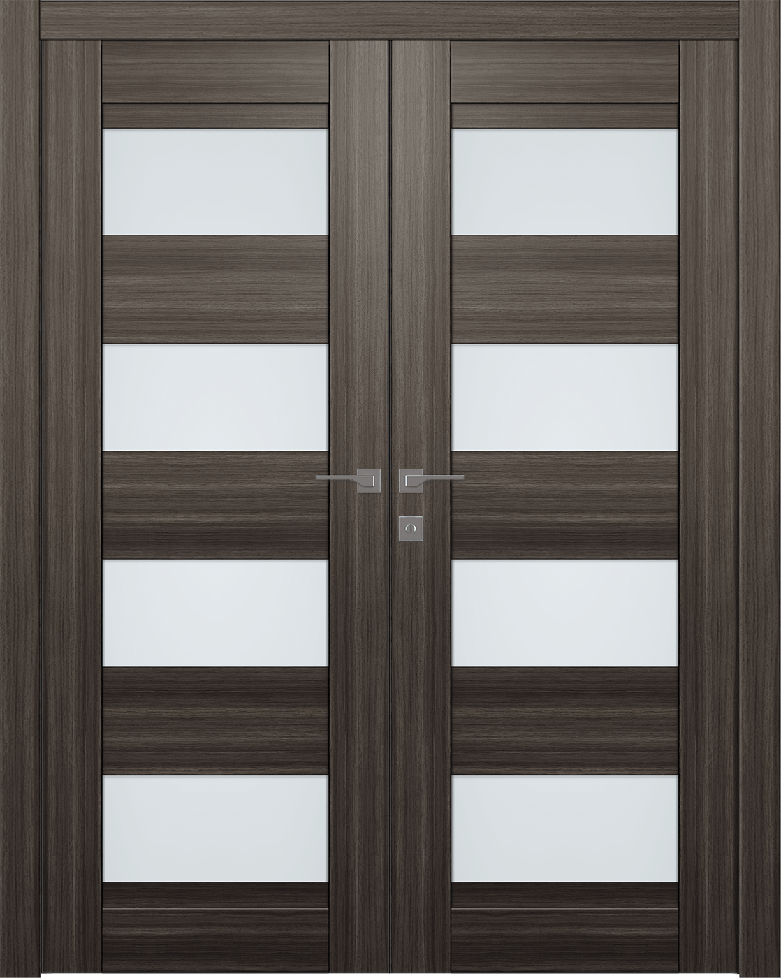 DELLA VETRO GRAY OAK DOUBLE BELLDINNI MODERN INTERIOR DOOR - 1