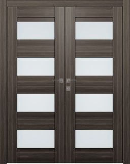 DELLA VETRO GRAY OAK DOUBLE BELLDINNI MODERN INTERIOR DOOR - 1