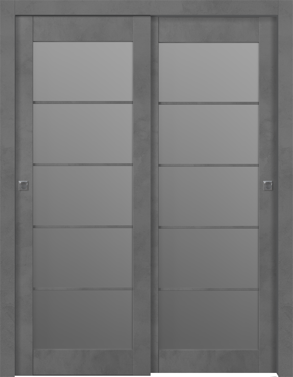 AVON 5 LITE VETRO DARK URBAN BYPASS BELLDINNI MODERN INTERIOR DOOR - 1