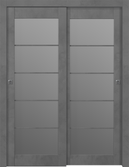 AVON 5 LITE VETRO DARK URBAN BYPASS BELLDINNI MODERN INTERIOR DOOR - 1