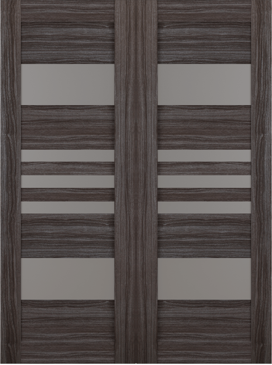 LETI VETRO GRAY OAK DOUBLE BARN BELLDINNI MODERN INTERIOR DOOR - 2