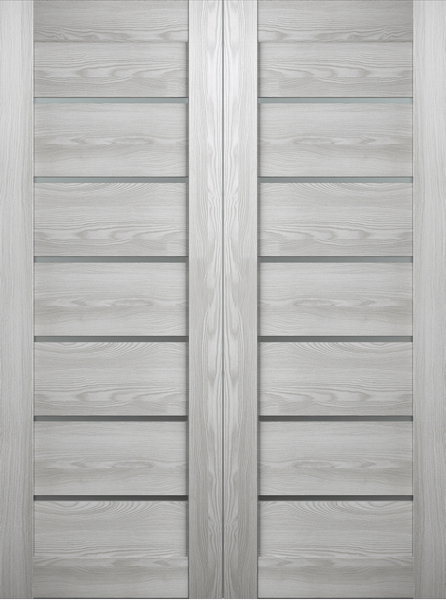AVON 07-02 VETRO RIBEIRA ASH DOUBLE BARN BELLDINNI MODERN INTERIOR DOOR - 2