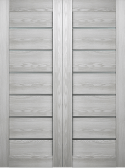 AVON 07-02 VETRO RIBEIRA ASH DOUBLE BARN BELLDINNI MODERN INTERIOR DOOR - 2