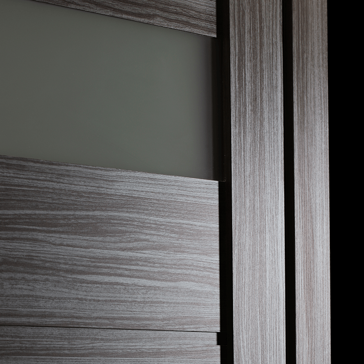 DESSA VETRO GRAY OAK DOUBLE BARN BELLDINNI MODERN INTERIOR DOOR - 5