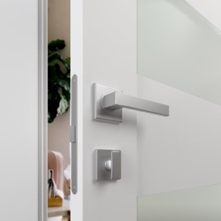 EDNA VETRO SNOW WHITE DOUBLE INVISIBLE METAL FRAME BELLDINNI MODERN INTERIOR DOOR - 3