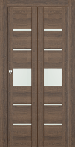 AVON 07-06 VETRO PECAN NUTWOOD BI-FOLD DOORS BELLDINNI MODERN INTERIOR DOOR - 1