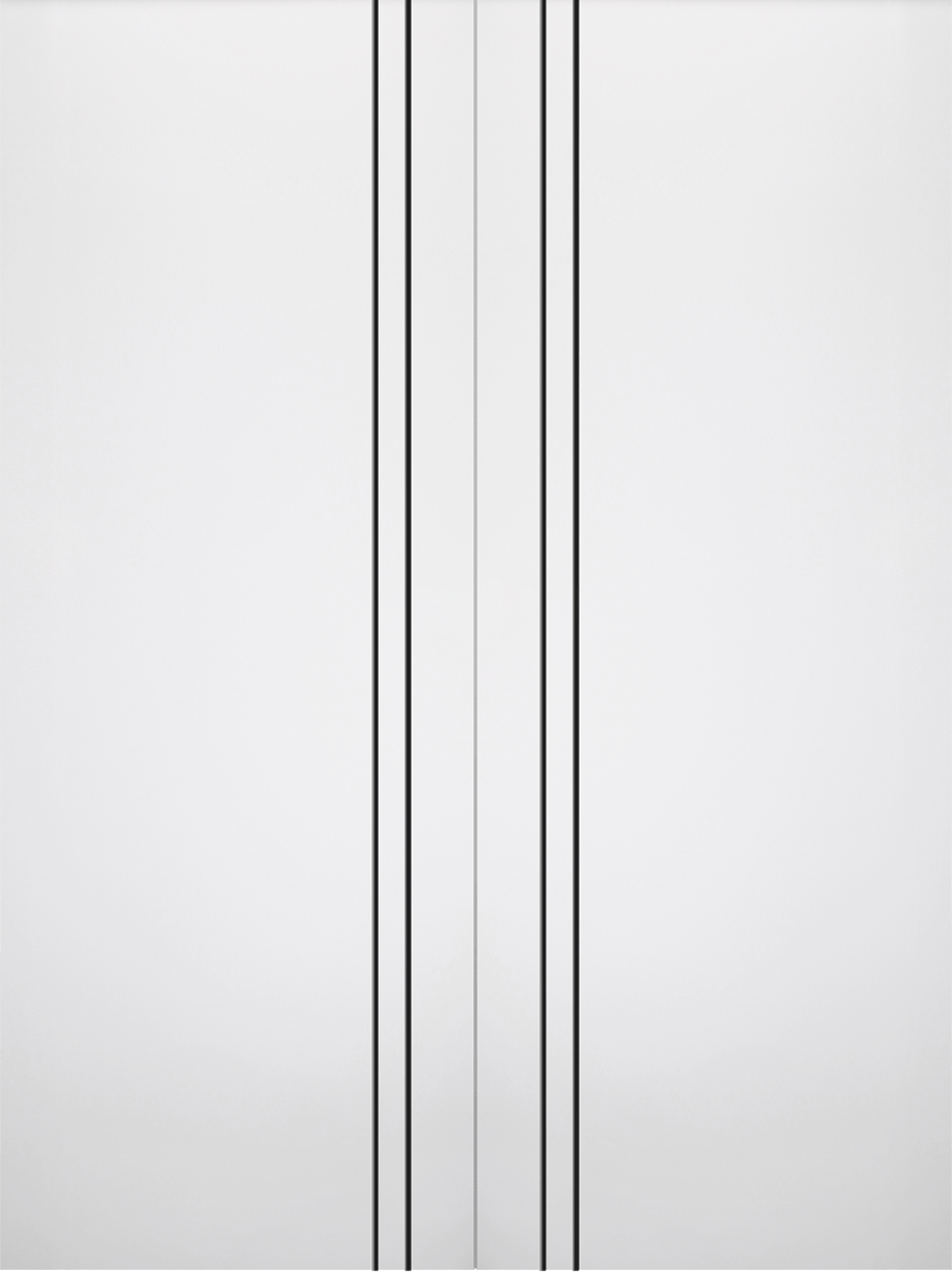 OPTIMA 2V BLACK SNOW WHITE DOUBLE INVISIBLE METAL FRAME BELLDINNI MODERN INTERIOR DOOR - 2
