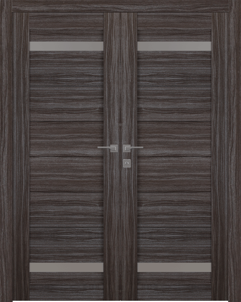 PERLA VETRO GRAY OAK DOUBLE BELLDINNI MODERN INTERIOR DOOR - 1