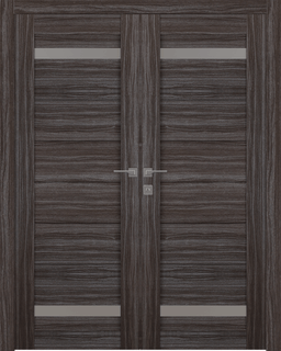 PERLA VETRO GRAY OAK DOUBLE BELLDINNI MODERN INTERIOR DOOR - 1