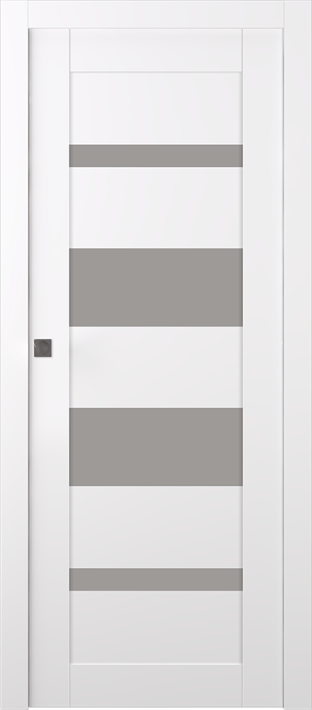 MIRELLA VETRO SNOW WHITE POCKET BELLDINNI MODERN INTERIOR DOOR - 1