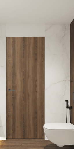 OPTIMA PECAN NUTWOOD DOUBLE INVISIBLE METAL FRAME BELLDINNI MODERN INTERIOR DOOR - 2