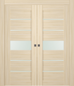 AVON 07-06 VETRO LOIRE ASH DOUBLE POCKET DOORS BELLDINNI MODERN INTERIOR DOOR - 1