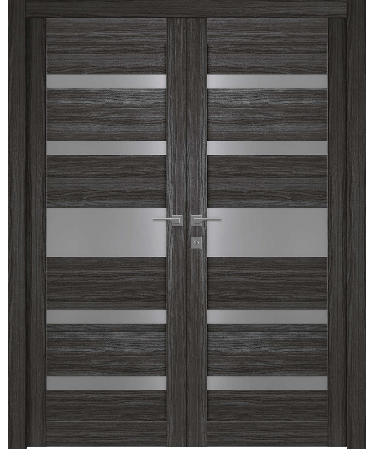 GINA VETRO GRAY OAK DOUBLE DOORS BELLDINNI MODERN INTERIOR DOOR - 1