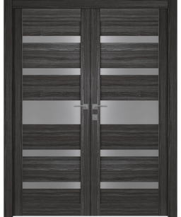 GINA VETRO GRAY OAK DOUBLE DOORS BELLDINNI MODERN INTERIOR DOOR - 1