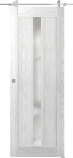 AVON 101 VETRO RIBEIRA ASH DOUBLE BARN DOORS BELLDINNI MODERN INTERIOR DOOR - 1