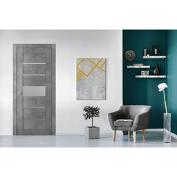 AVON 07-06 VETRO DARK URBAN BARN BELLDINNI MODERN INTERIOR DOOR - 3