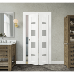 MIRELLA VETRO BIANCO NOBLE BI-FOLD BELLDINNI MODERN INTERIOR DOOR - 2