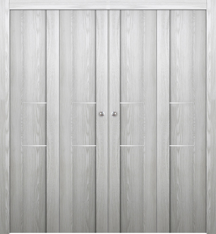 AVON 01 2H RIBEIRA ASH DOUBLE BI-FOLD BELLDINNI MODERN INTERIOR DOOR - 1