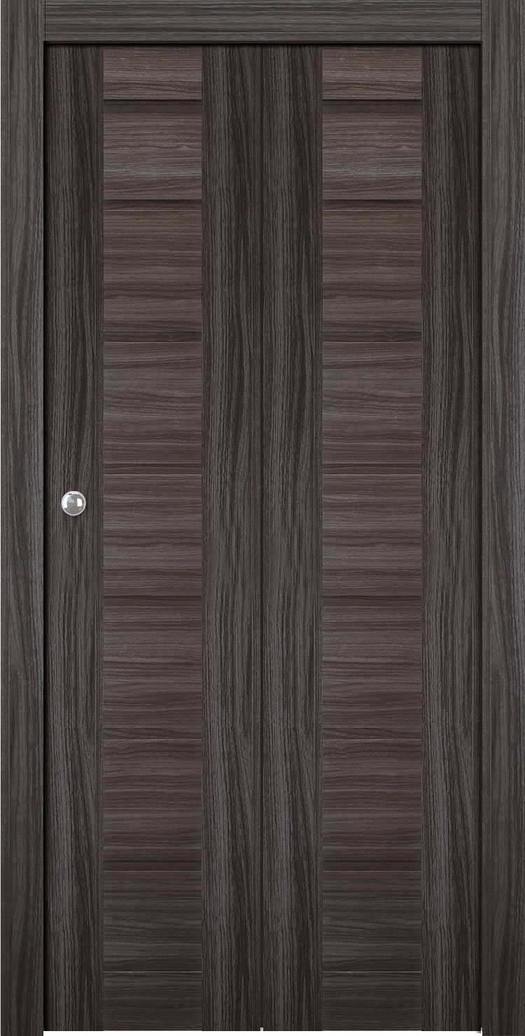 ALDA GRAY OAK BI-FOLD BELLDINNI MODERN INTERIOR DOOR - 1