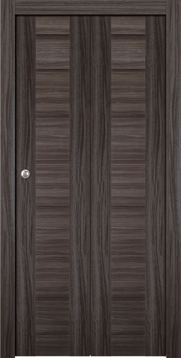 ALDA GRAY OAK BI-FOLD BELLDINNI MODERN INTERIOR DOOR - 1