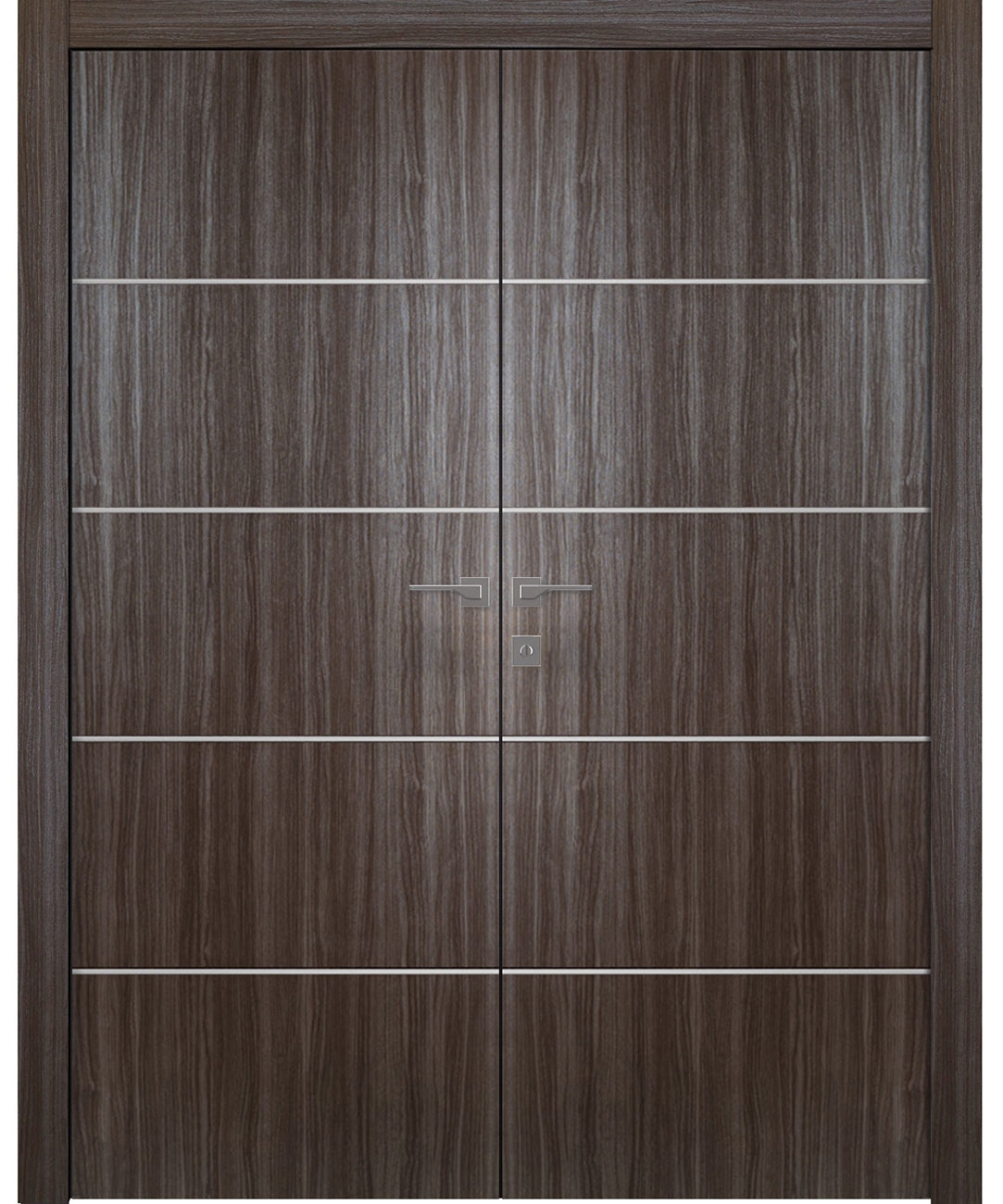 PALLADIO 4H GRAY OAK DOUBLE BELLDINNI MODERN INTERIOR DOOR - 1