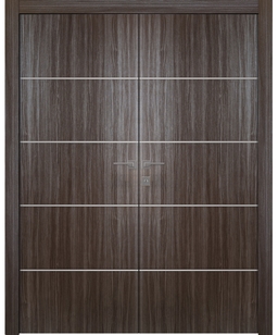 PALLADIO 4H GRAY OAK DOUBLE BELLDINNI MODERN INTERIOR DOOR - 1