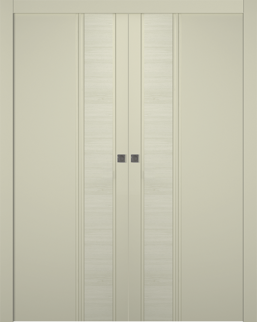 TWINWOOD 1 IVORY DOUBLE POCKET BELLDINNI MODERN INTERIOR DOOR - 1