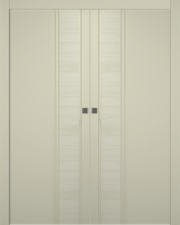 TWINWOOD 1 IVORY DOUBLE POCKET BELLDINNI MODERN INTERIOR DOOR - 1