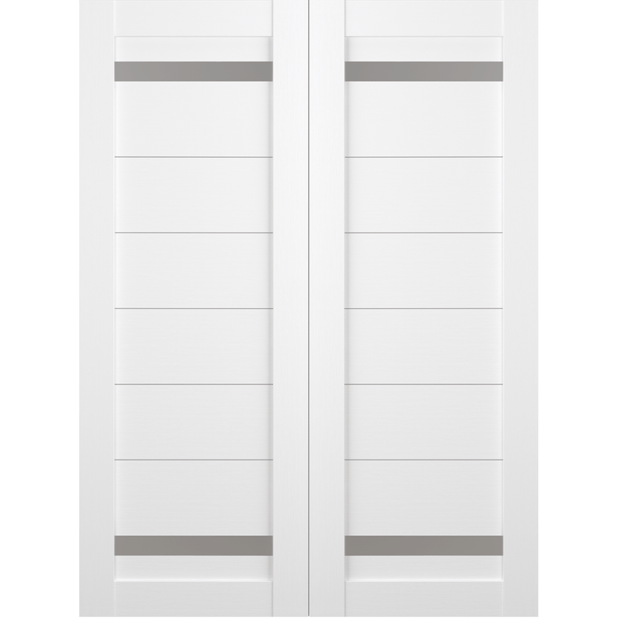 PERLA VETRO BIANCO NOBLE DOUBLE BELLDINNI MODERN INTERIOR DOOR - 2