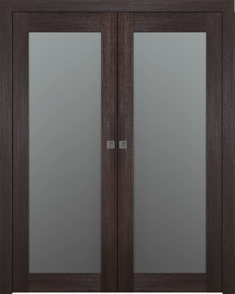 AVON 207 VETRO VERALINGA OAK DOUBLE POCKET BELLDINNI MODERN INTERIOR DOOR - 1