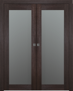 AVON 207 VETRO VERALINGA OAK DOUBLE POCKET BELLDINNI MODERN INTERIOR DOOR - 1