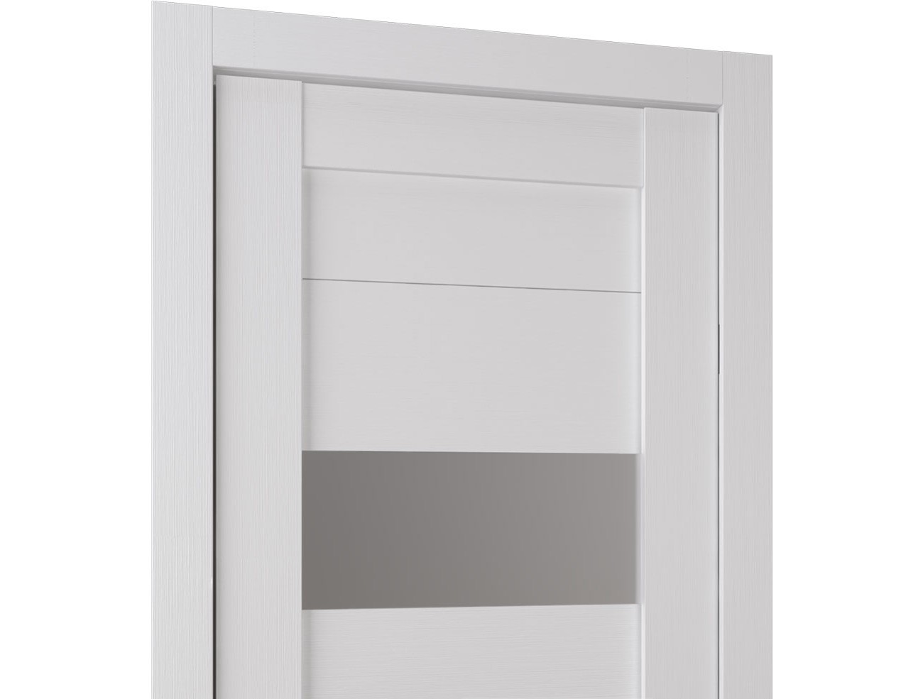 BERTA VETRO SNOW WHITE DOUBLE POCKET BELLDINNI MODERN INTERIOR DOOR - 3