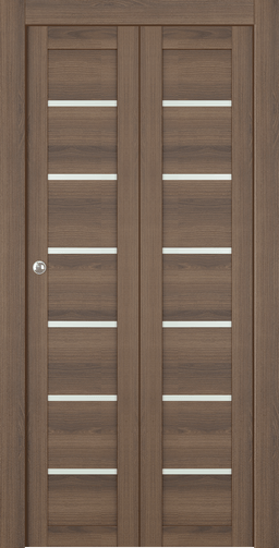 AVON 07-02 VETRO PECAN NUTWOOD BI-FOLD DOORS BELLDINNI MODERN INTERIOR DOOR - 1