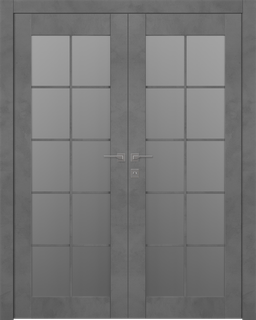 AVON 10 LITE VETRO DARK URBAN DOUBLE BELLDINNI MODERN INTERIOR DOOR - 1
