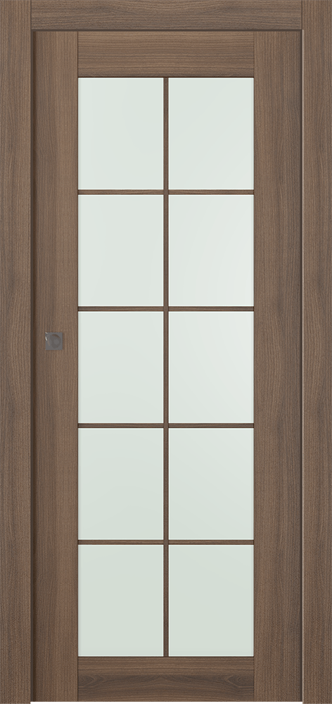 AVON 10 LITE VETRO PECAN NUTWOOD POCKET BELLDINNI MODERN INTERIOR DOOR - 1