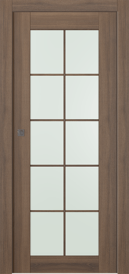 AVON 10 LITE VETRO PECAN NUTWOOD POCKET BELLDINNI MODERN INTERIOR DOOR - 1