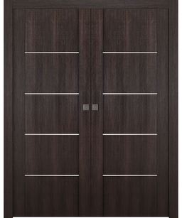 AVON 01 4H VERALINGA OAK DOUBLE POCKET DOORS BELLDINNI MODERN INTERIOR DOOR - 1