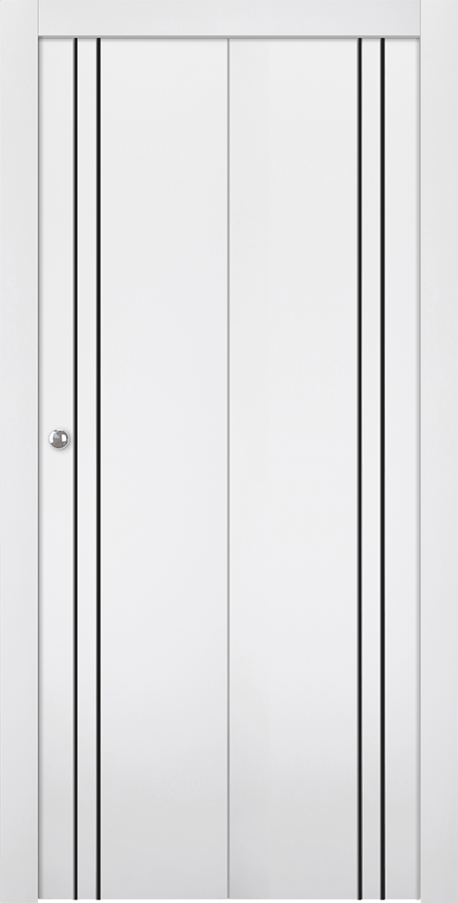 SMART PRO 2V BLACK POLAR WHITE BI-FOLD DOORS BELLDINNI MODERN INTERIOR DOOR - 1