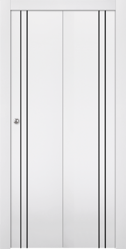 SMART PRO 2V BLACK POLAR WHITE BI-FOLD DOORS BELLDINNI MODERN INTERIOR DOOR - 1